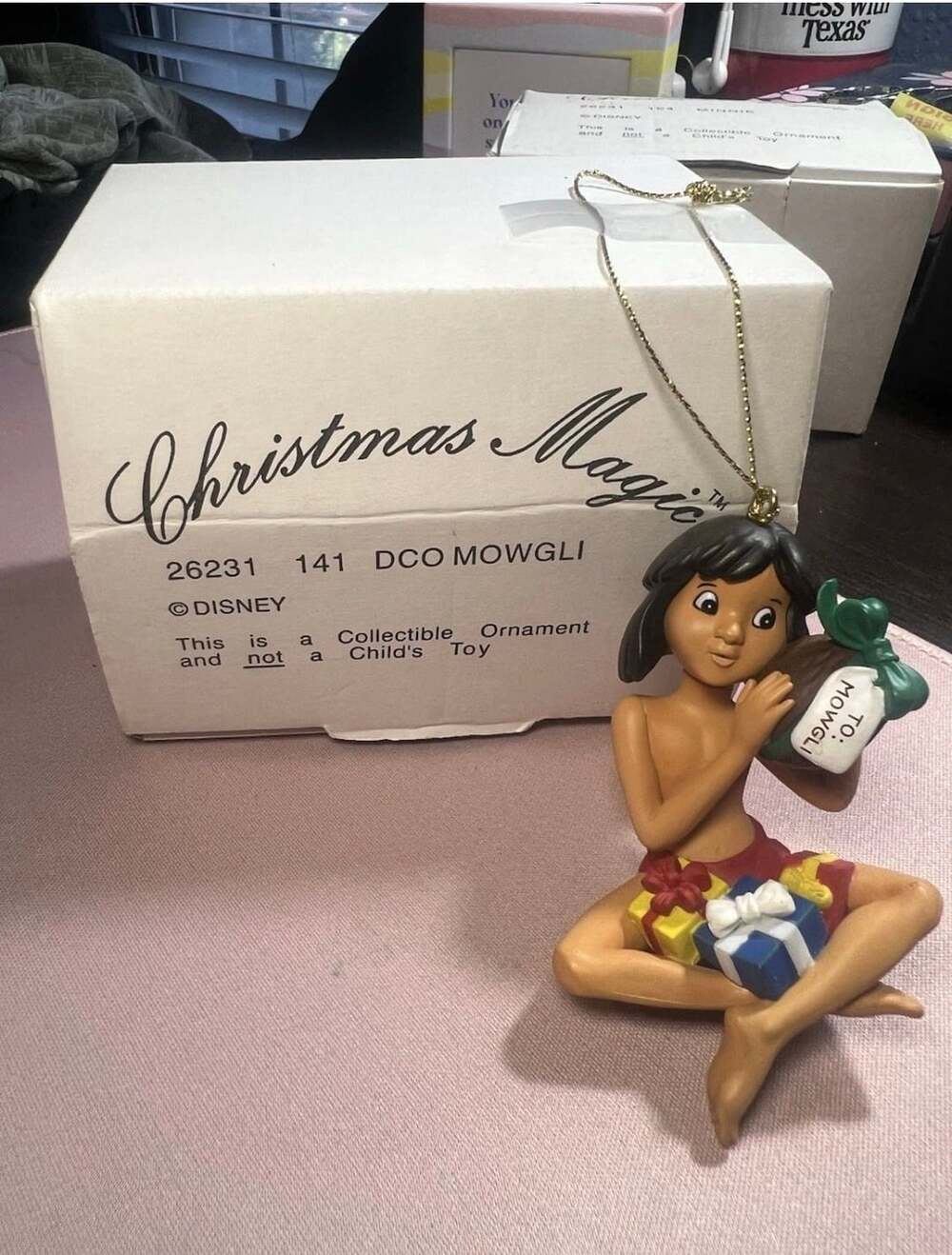Disney The Jungle Book Mowgli Christmas Magic Collectible Ornament #26231 w/box